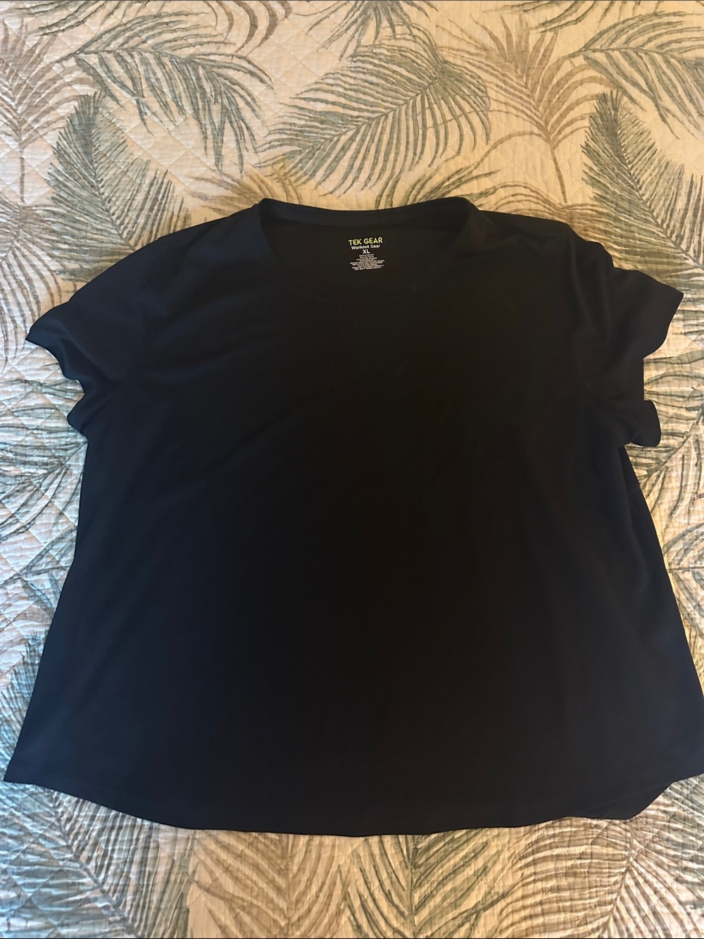 tek gear black women's short sleeve performance tee